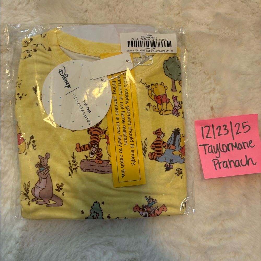 Little Sleepies Winnie the Pooh 2 piece pajama set size 2T NIB, from 1st drop